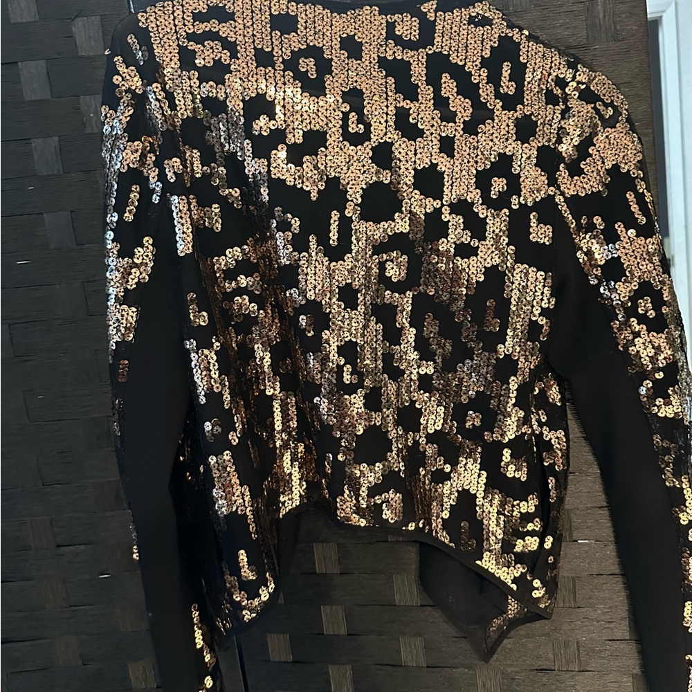 Guess Black and Gold Sequin Jacket - Picture 2 of 2